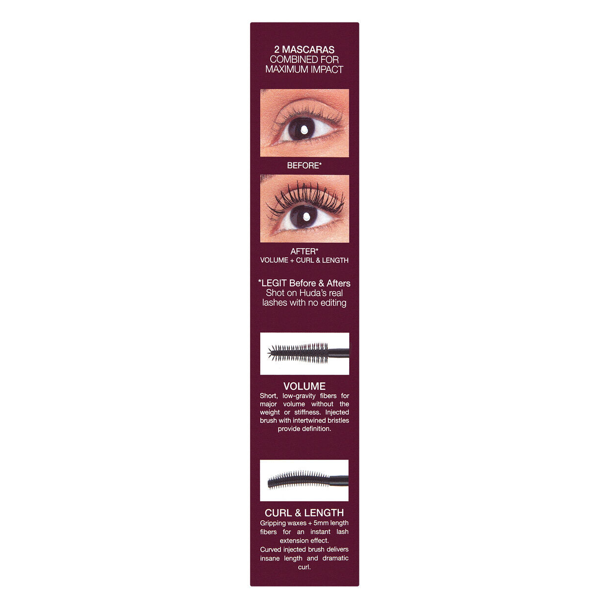 Huda Beauty Lovefest Legit Lashes 2-in-1 Mascara