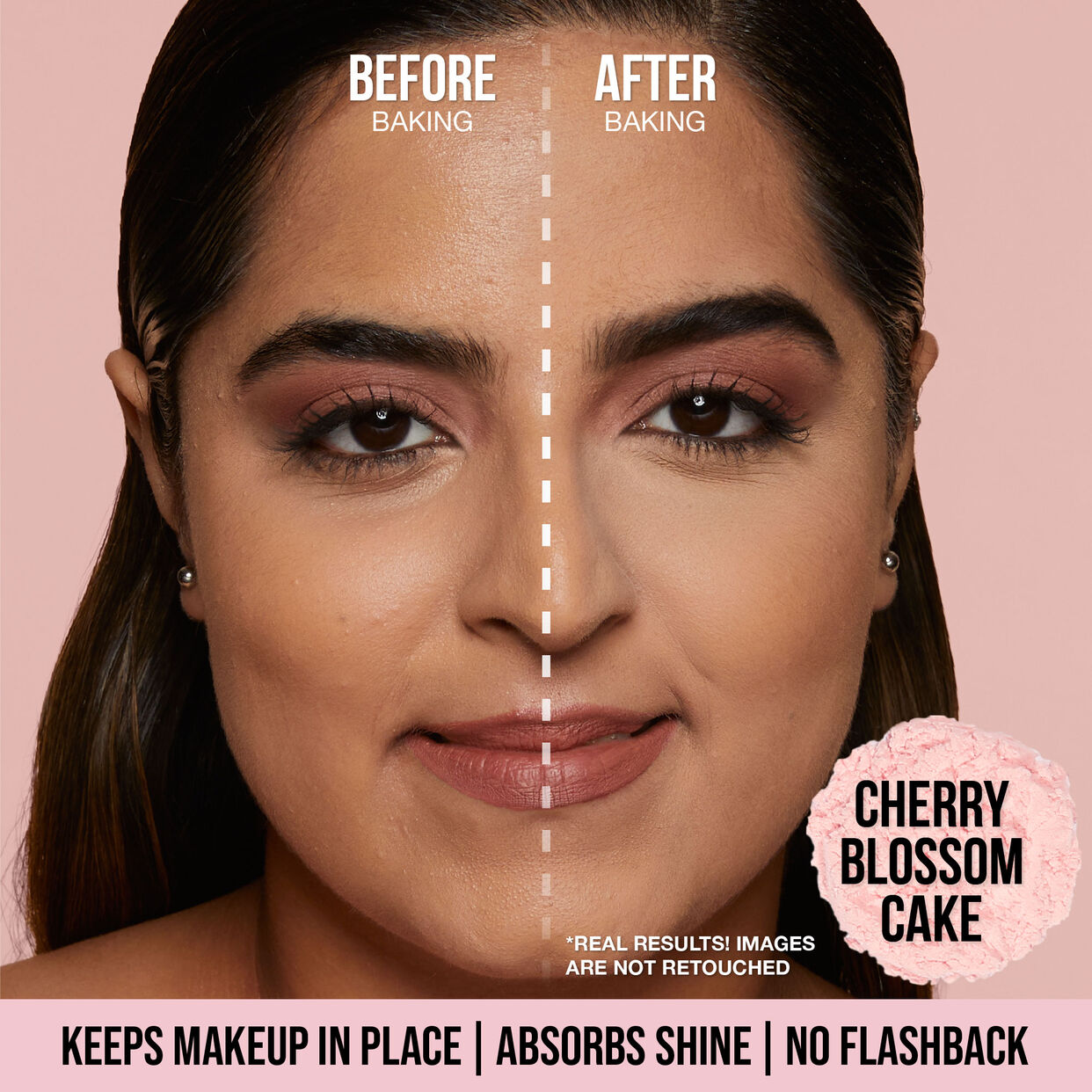 Huda Beauty Mini Bake Loose Baking & Setting Powder Cherry Blossom Cake 6G