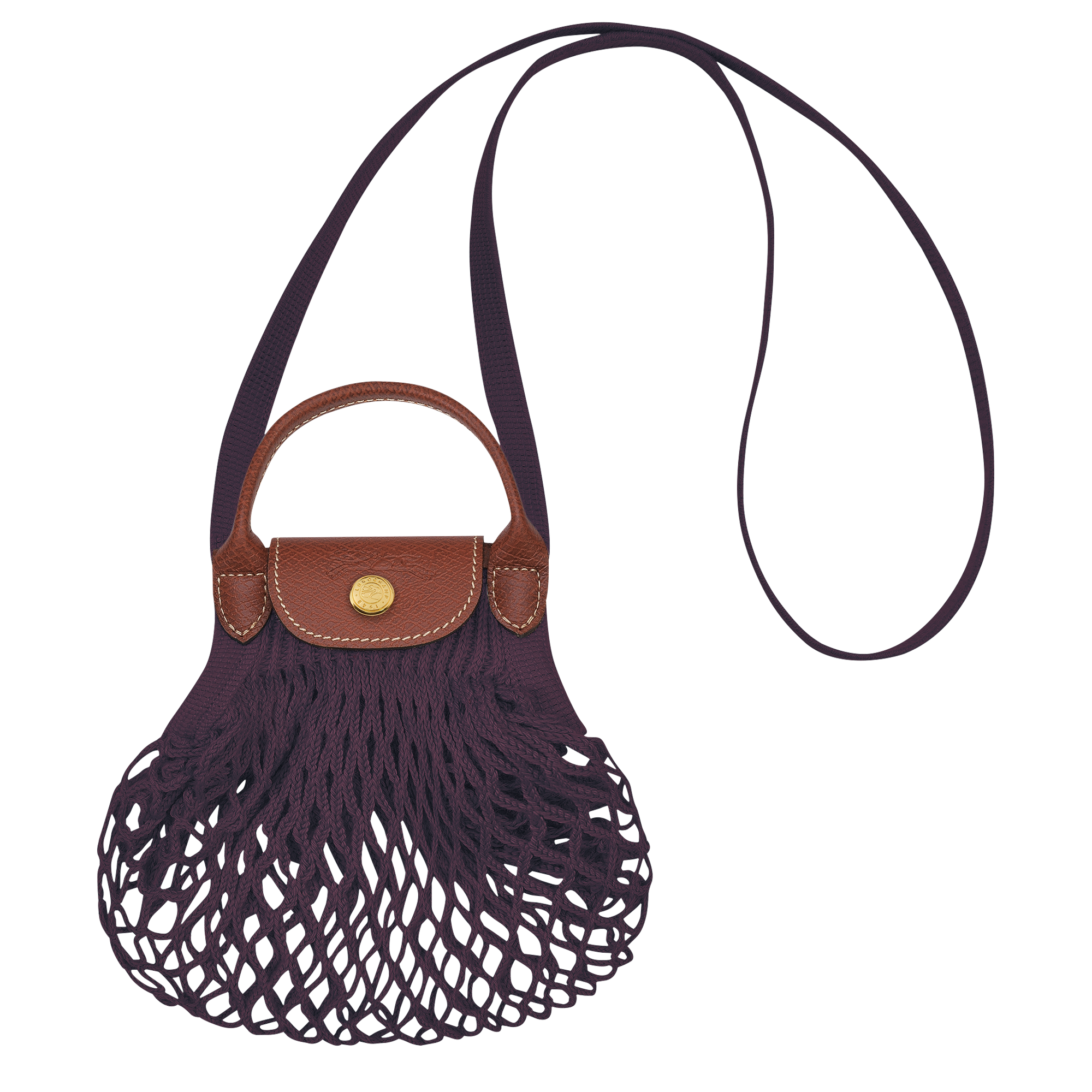 Le Pliage Filet XS Mesh Bag Eggplant - Canvas