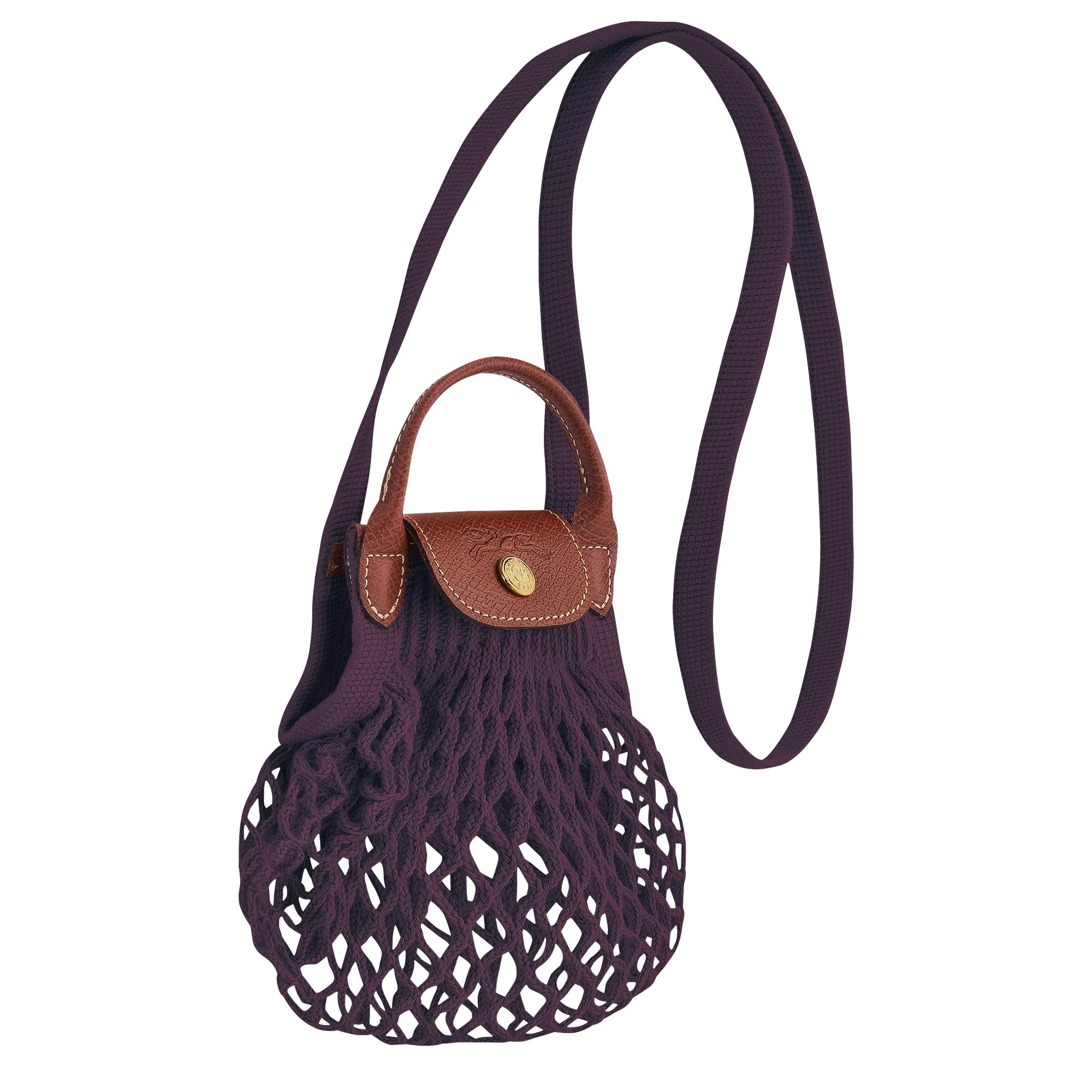Le Pliage Filet XS Mesh Bag Eggplant - Canvas