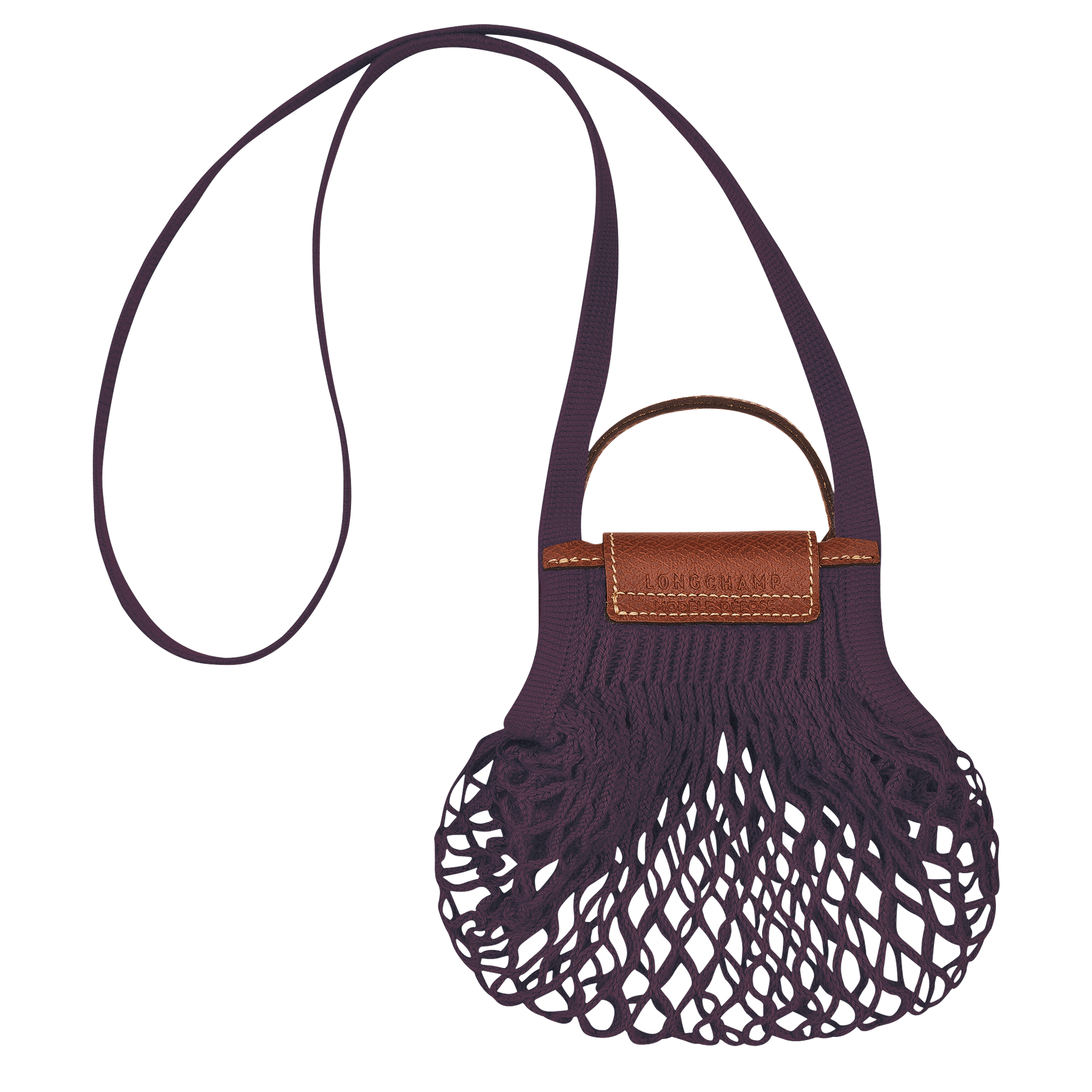 Le Pliage Filet XS Mesh Bag Eggplant - Canvas