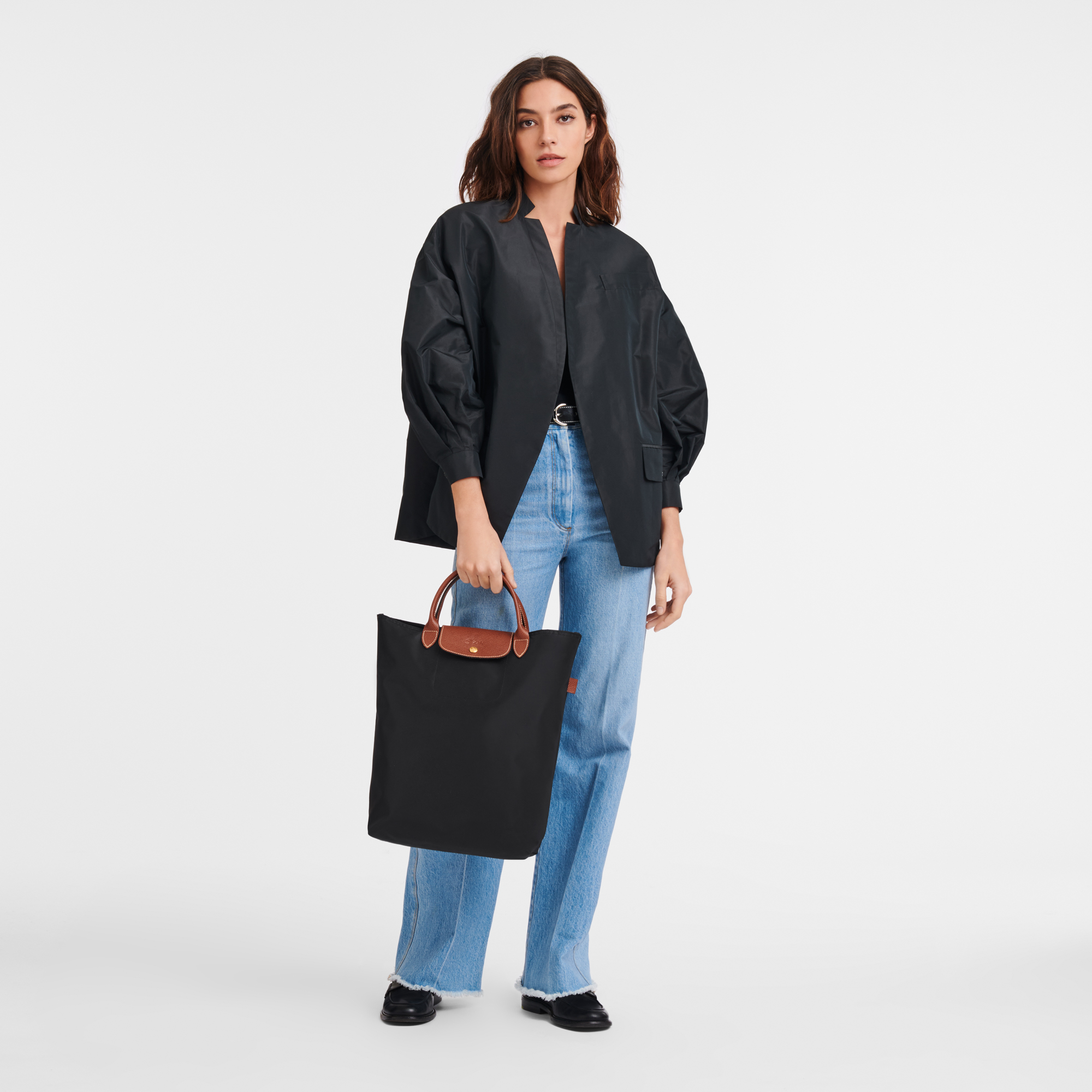 Le Pliage Original M Tote Bag Black - Canvas