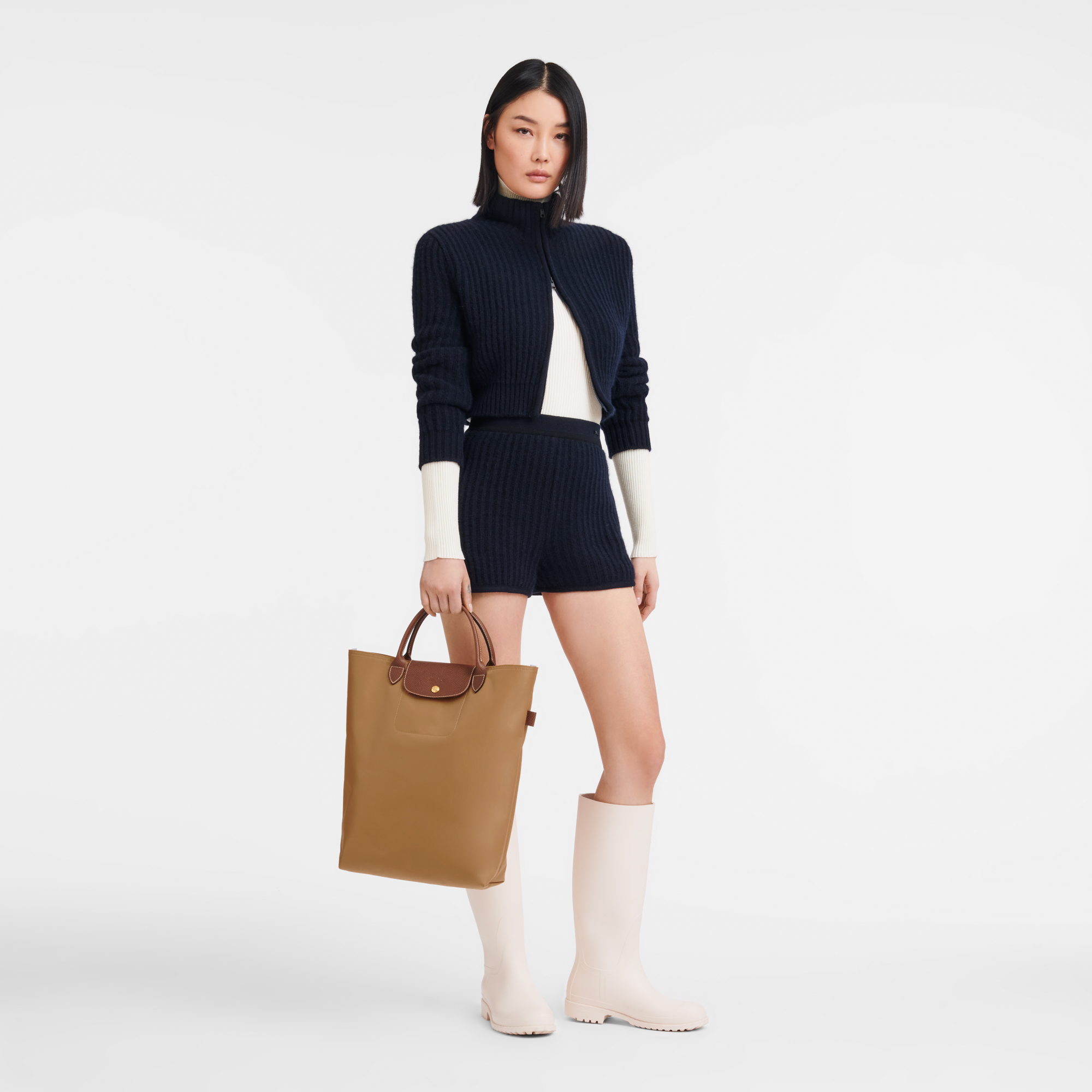 Le Pliage Original M Tote Bag Fawn - Canvas