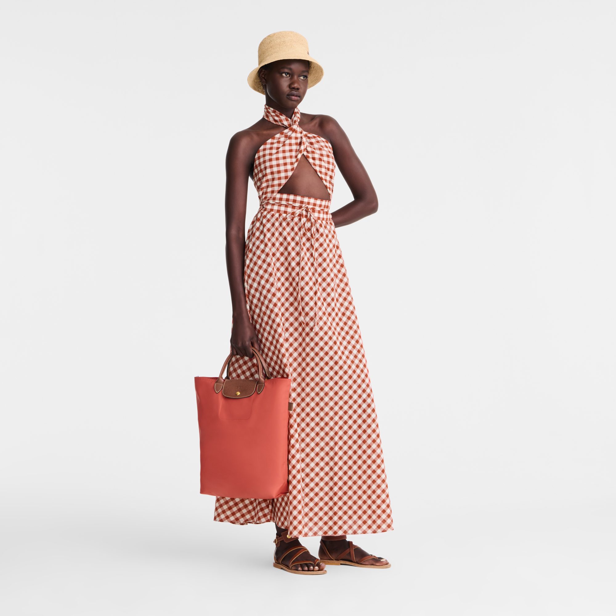 Le Pliage Original M Tote Bag Tomato - Canvas