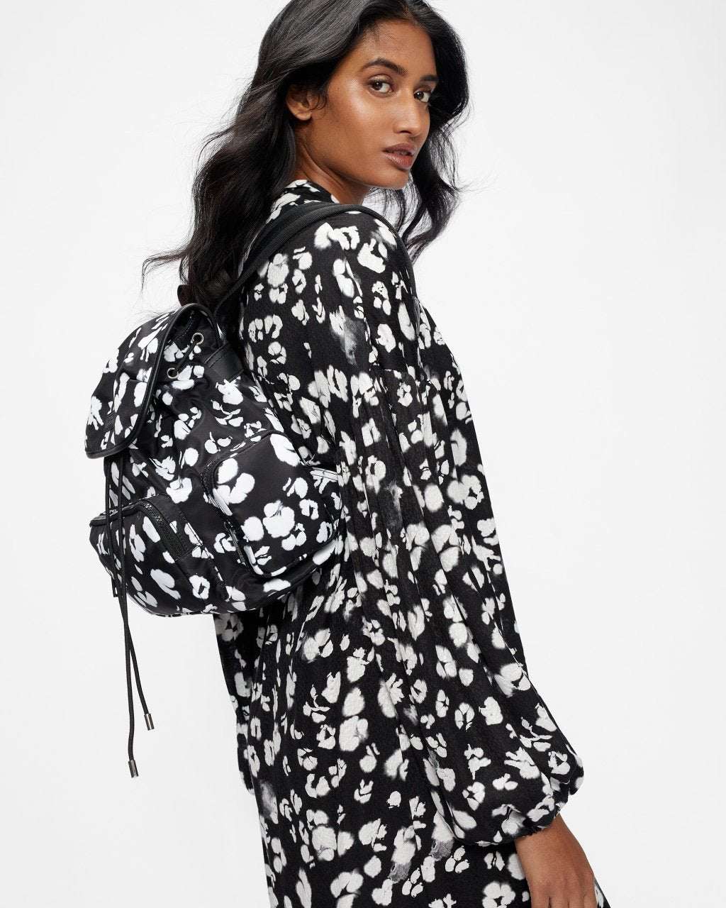 SHEFA Nocturnal Animal Nylon Backpack-Tote Bags-Ted Baker