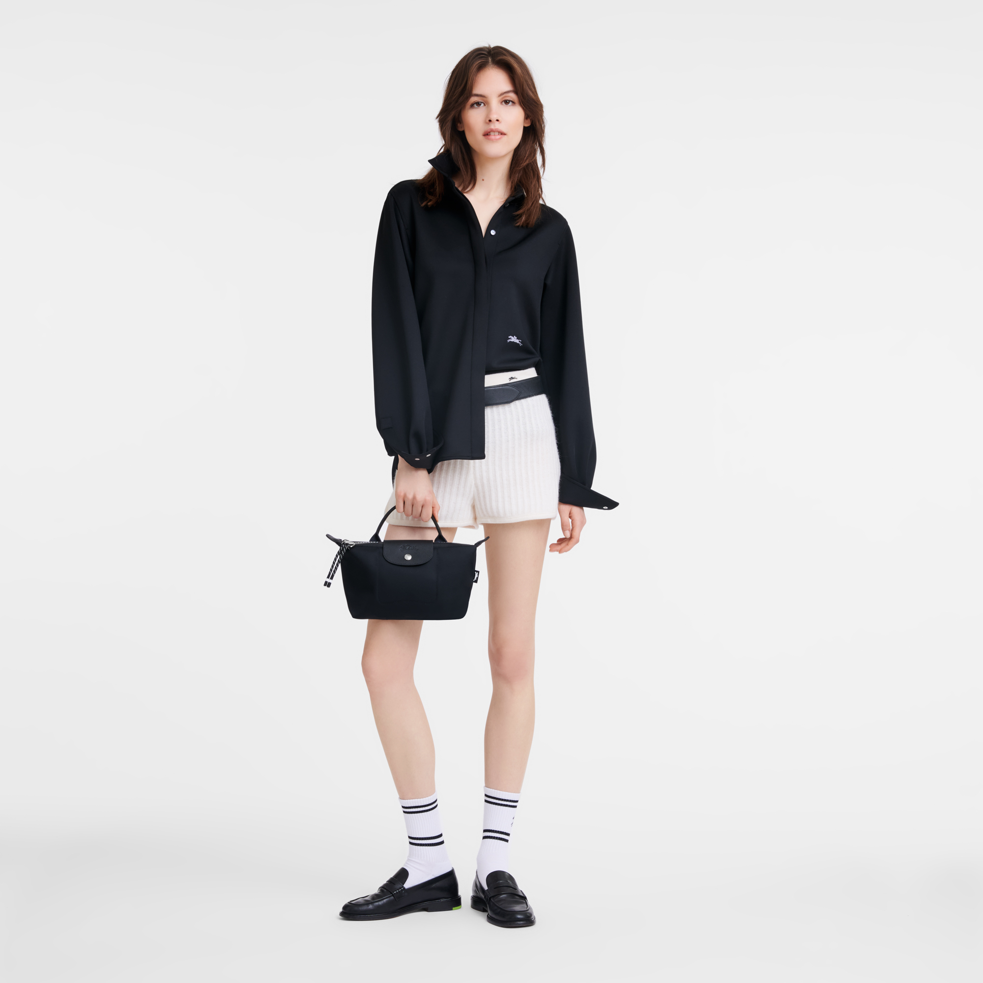 Le Pliage Energy Pouch Black - Recycled Canvas