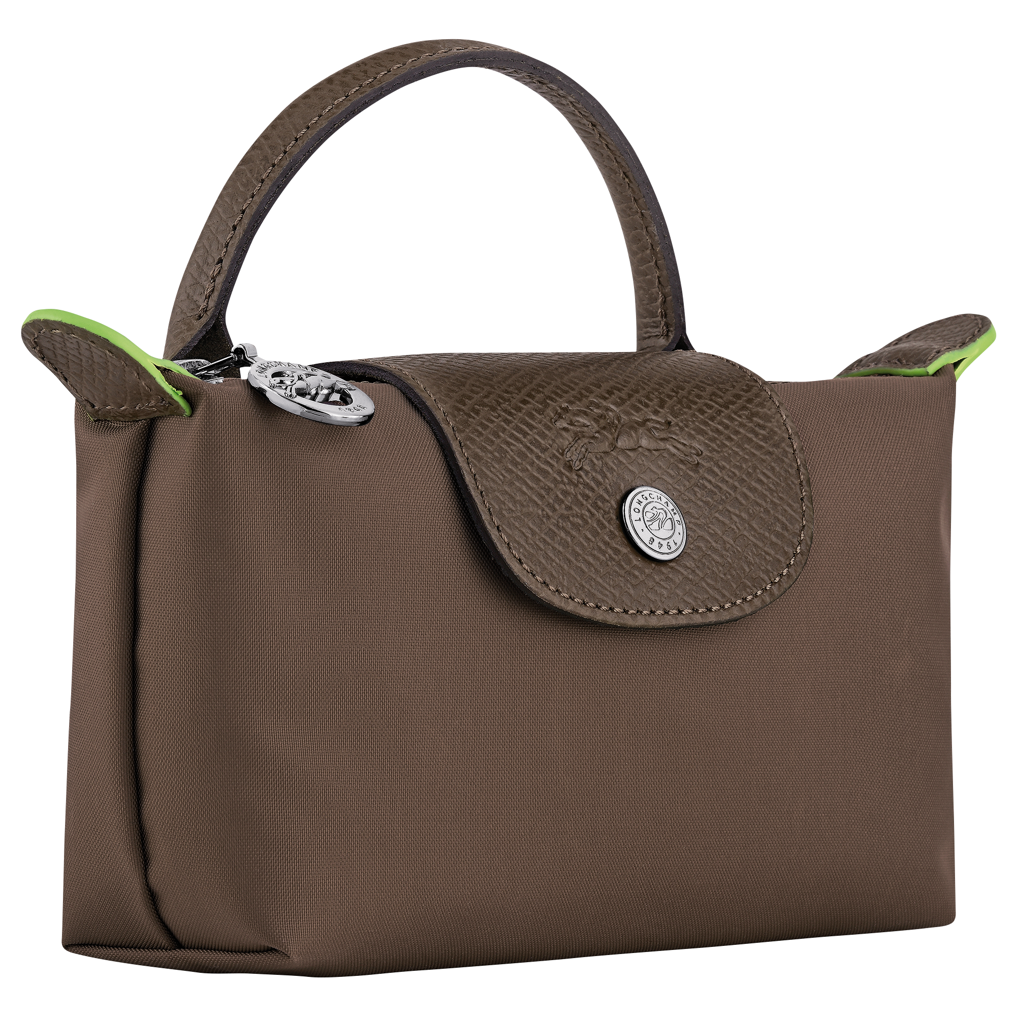 Le Pliage Green Pouch With Handle Terra - Recycled Canvas