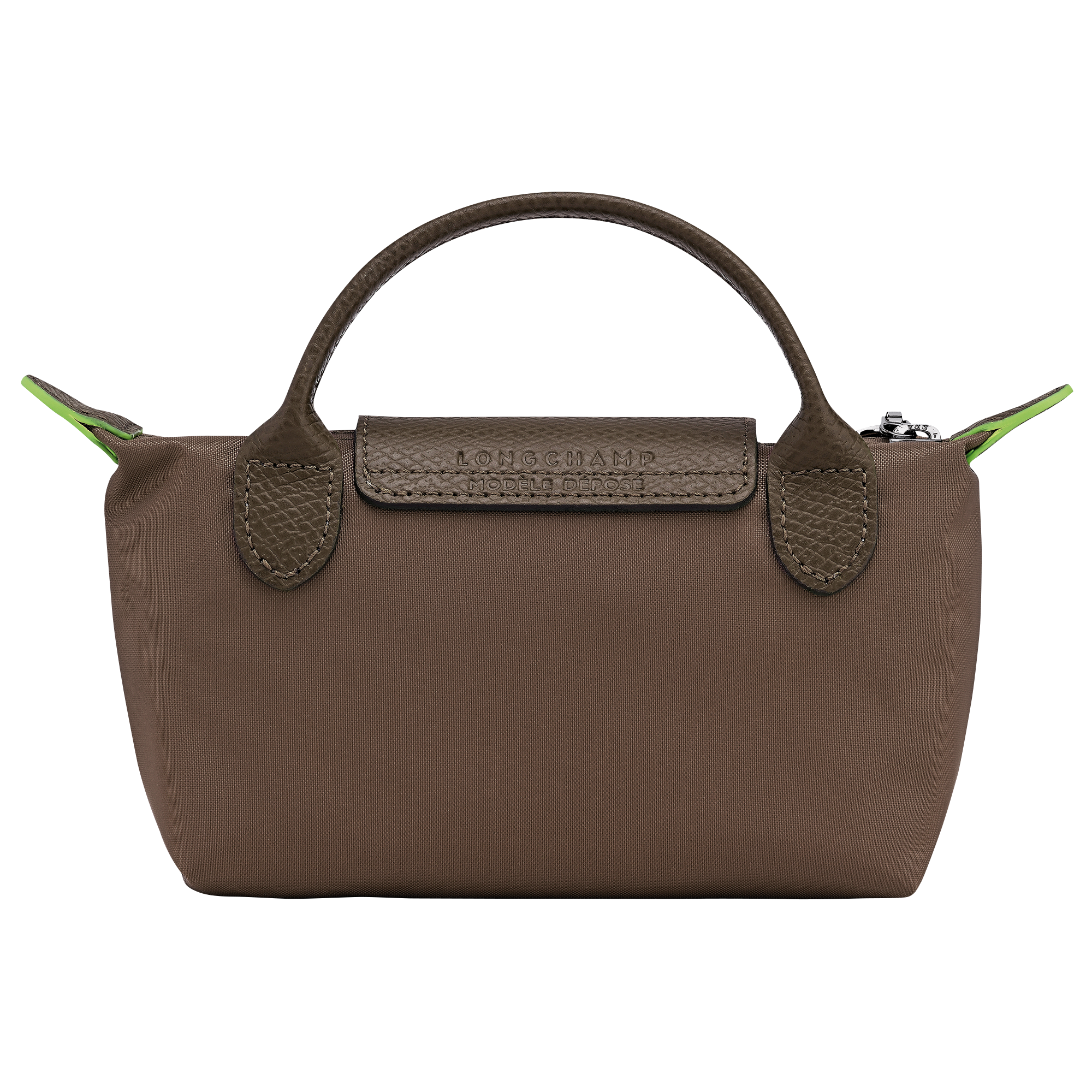Le Pliage Green Pouch With Handle Terra - Recycled Canvas