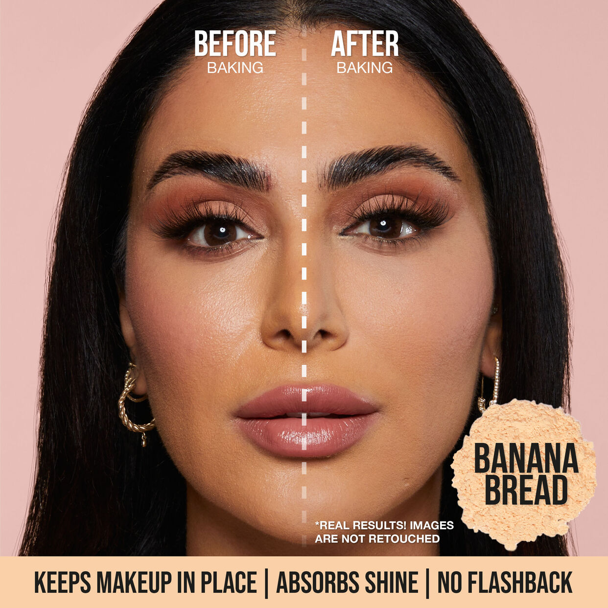 Huda Beauty Mini Bake Loose Baking & Setting Powder Banana Bread 6G