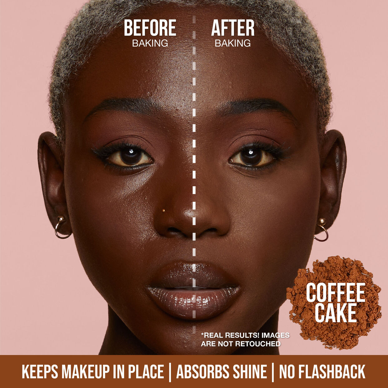Huda Beauty Mini Bake Loose Baking & Setting Powder Coffee Cake 6G