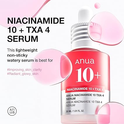 ANUA Niacinamide 10% + TXA 4% Serum – Korean Glass Skin, Dark Spot Care 30ml