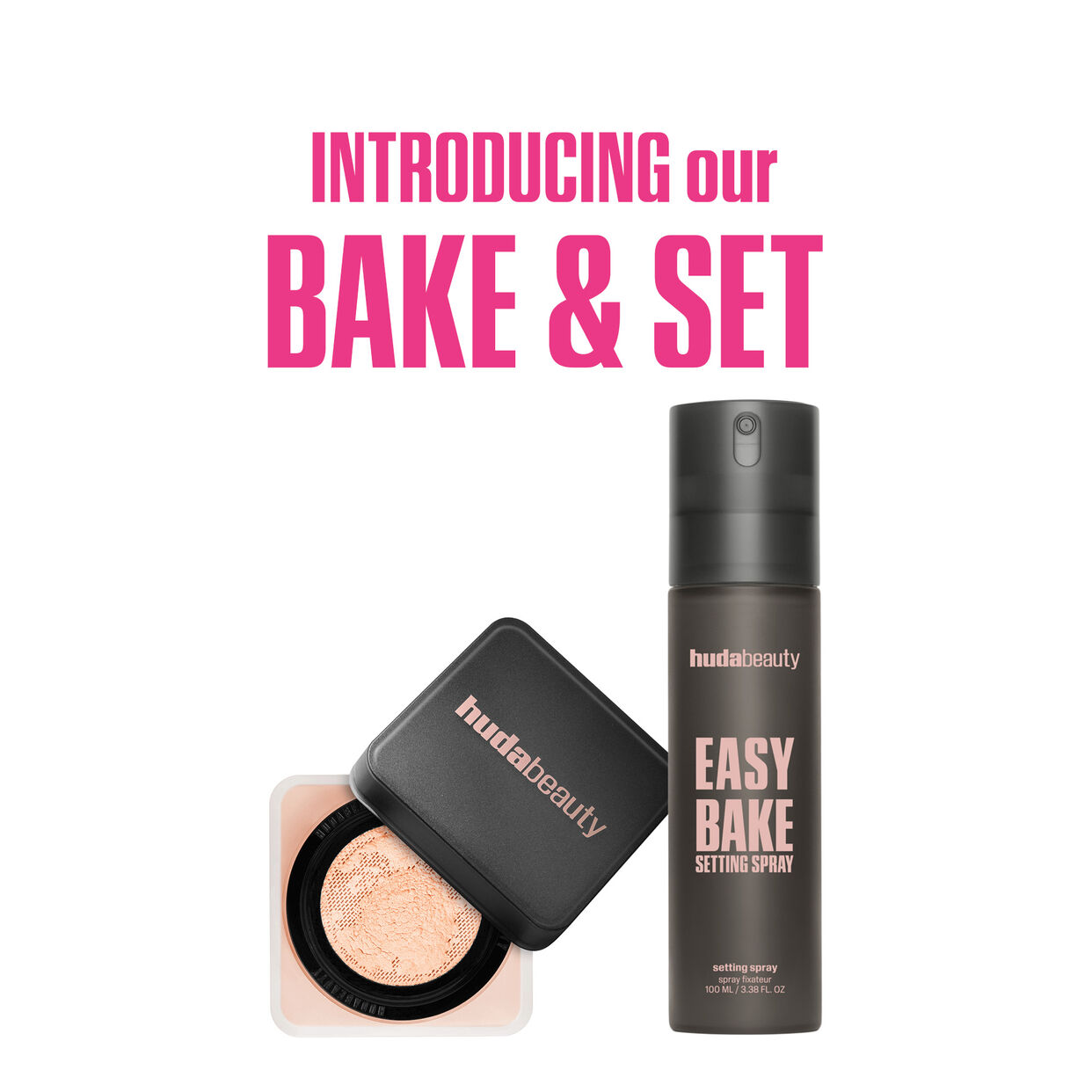 Huda Beauty Bake & Set Kit Cherry Blossom Cake