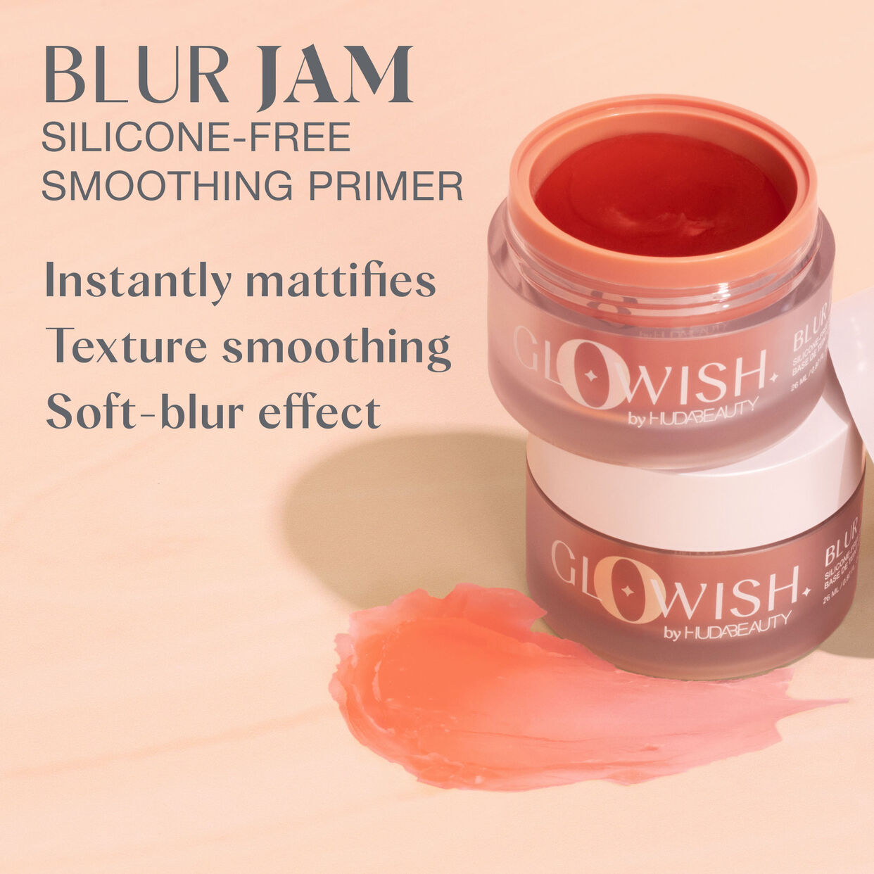 Huda Beauty GloWish Blur Jam Silicone-Free Smoothing Primer 26ML