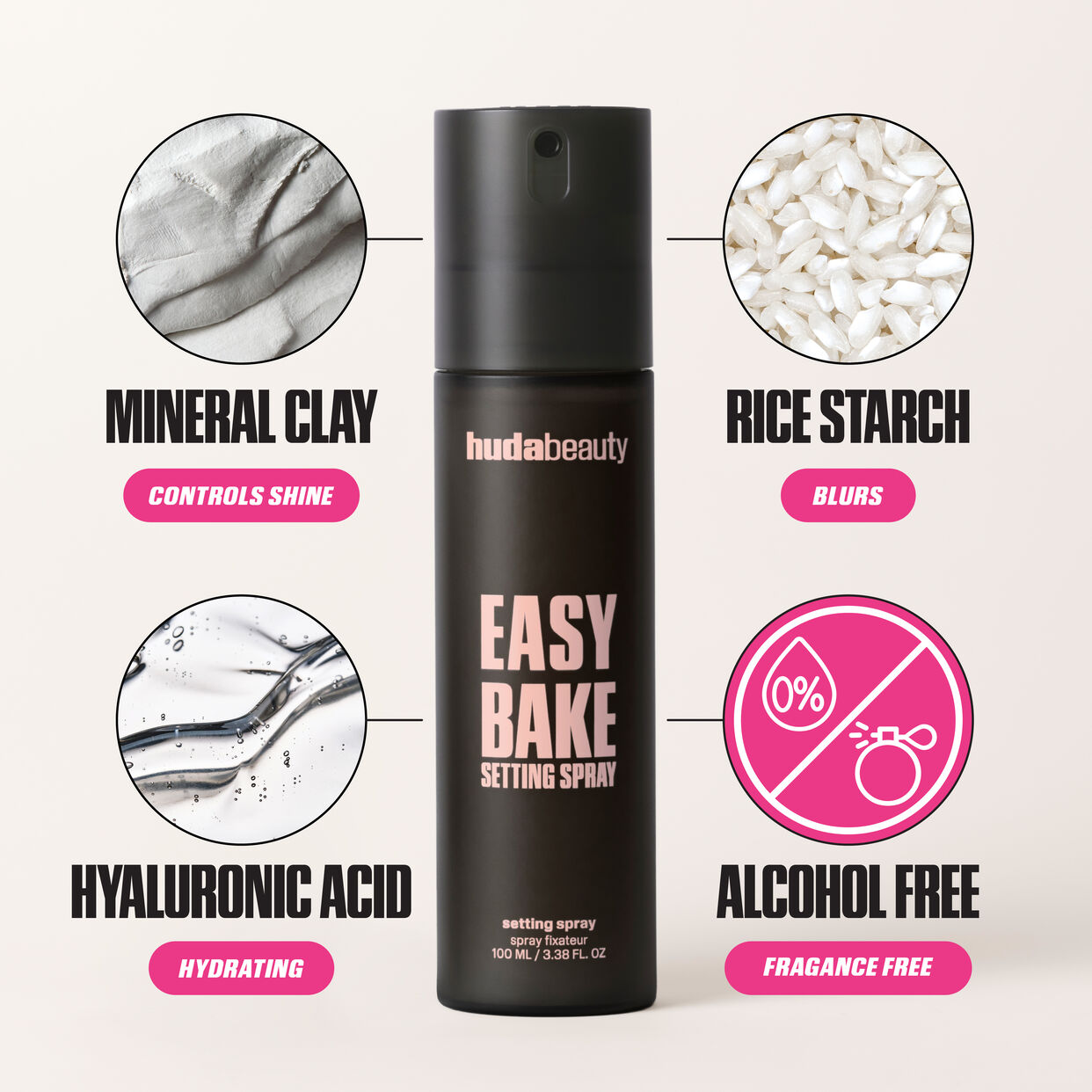 Huda Beauty Mini Easy Bake Setting Spray with 16-Hour Wear 30ML