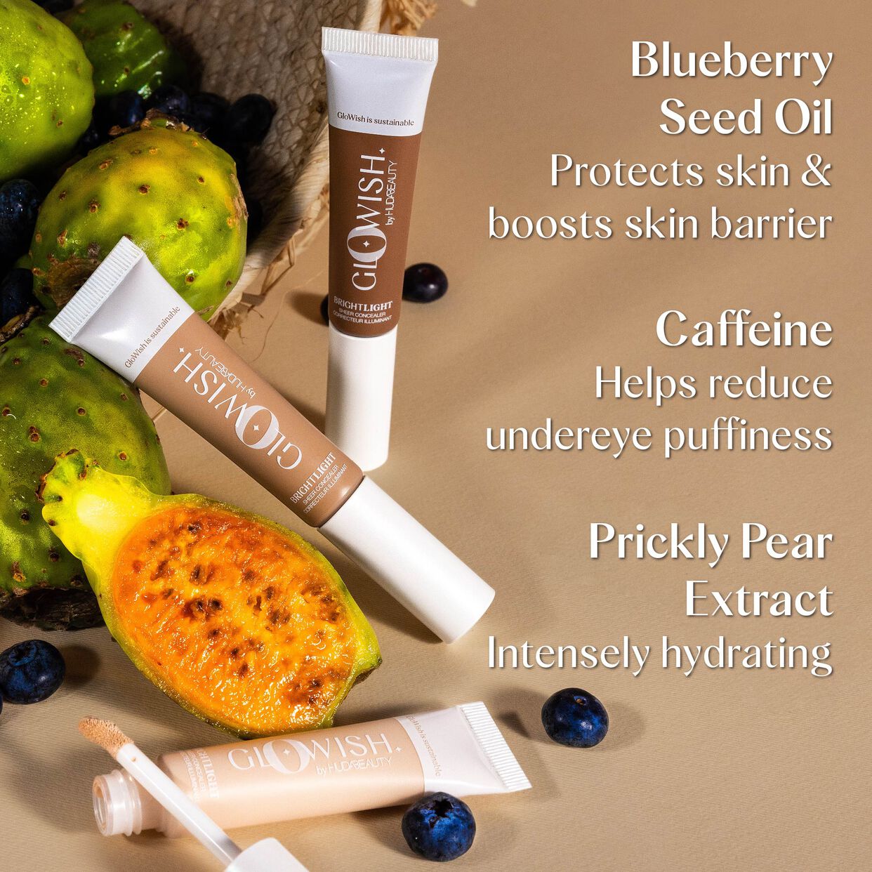 Huda Beauty GloWish Bright Light Hydrating Sheer DEEP 11 Concealer
