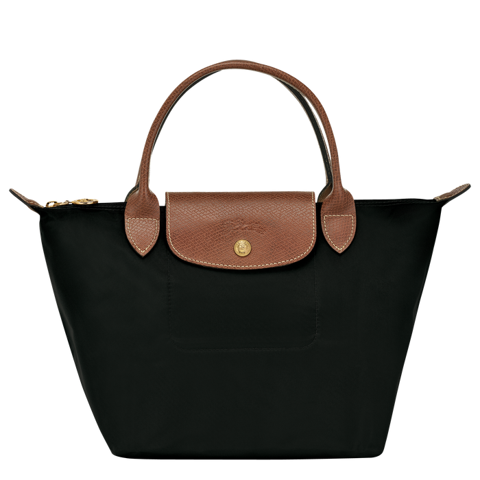 Longchamp Le Pliage Original Top Handle Small Bag Black-Top Handle Bag-Longchamp