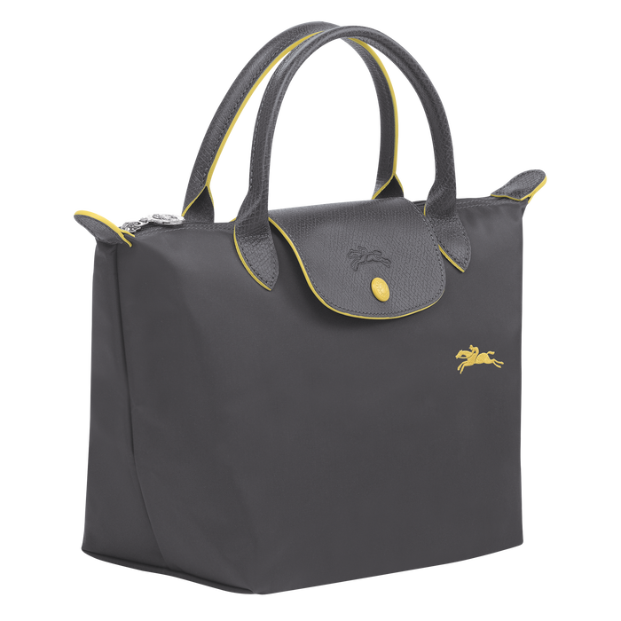 Longchamp Le Pliage Club Top Handle Small Bag Gun metal-Top Handle Bag-Longchamp