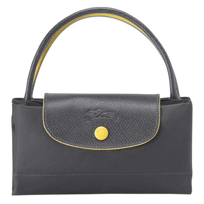 Longchamp Le Pliage Club Top Handle Small Bag Gun metal-Top Handle Bag-Longchamp