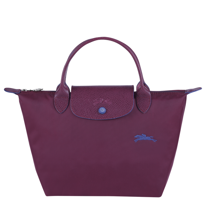 Longchamp Le Pliage Club Top Handle Small Bag Plum-Top Handle Bag-Longchamp