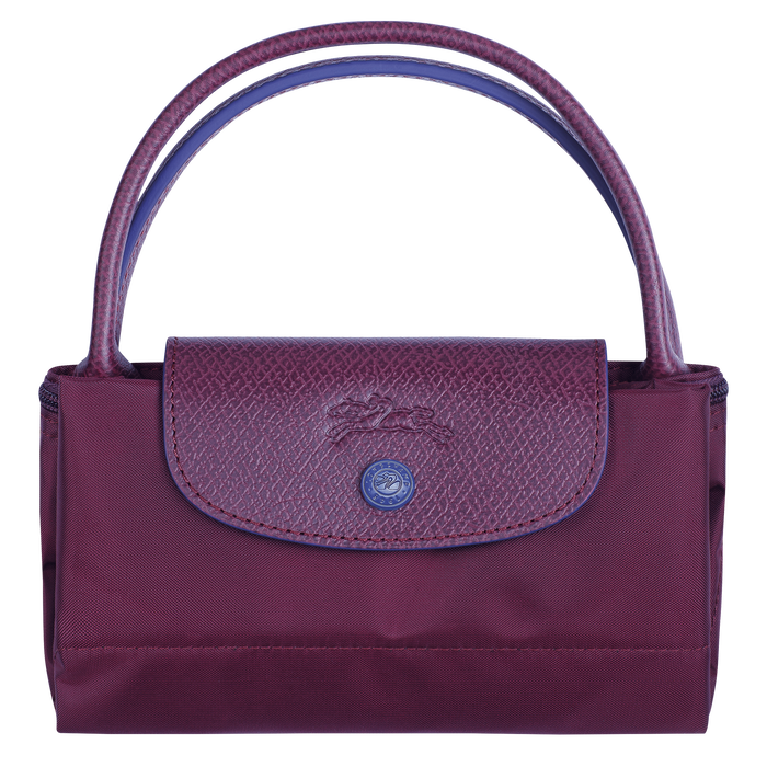 Longchamp Le Pliage Club Top Handle Small Bag Plum-Top Handle Bag-Longchamp