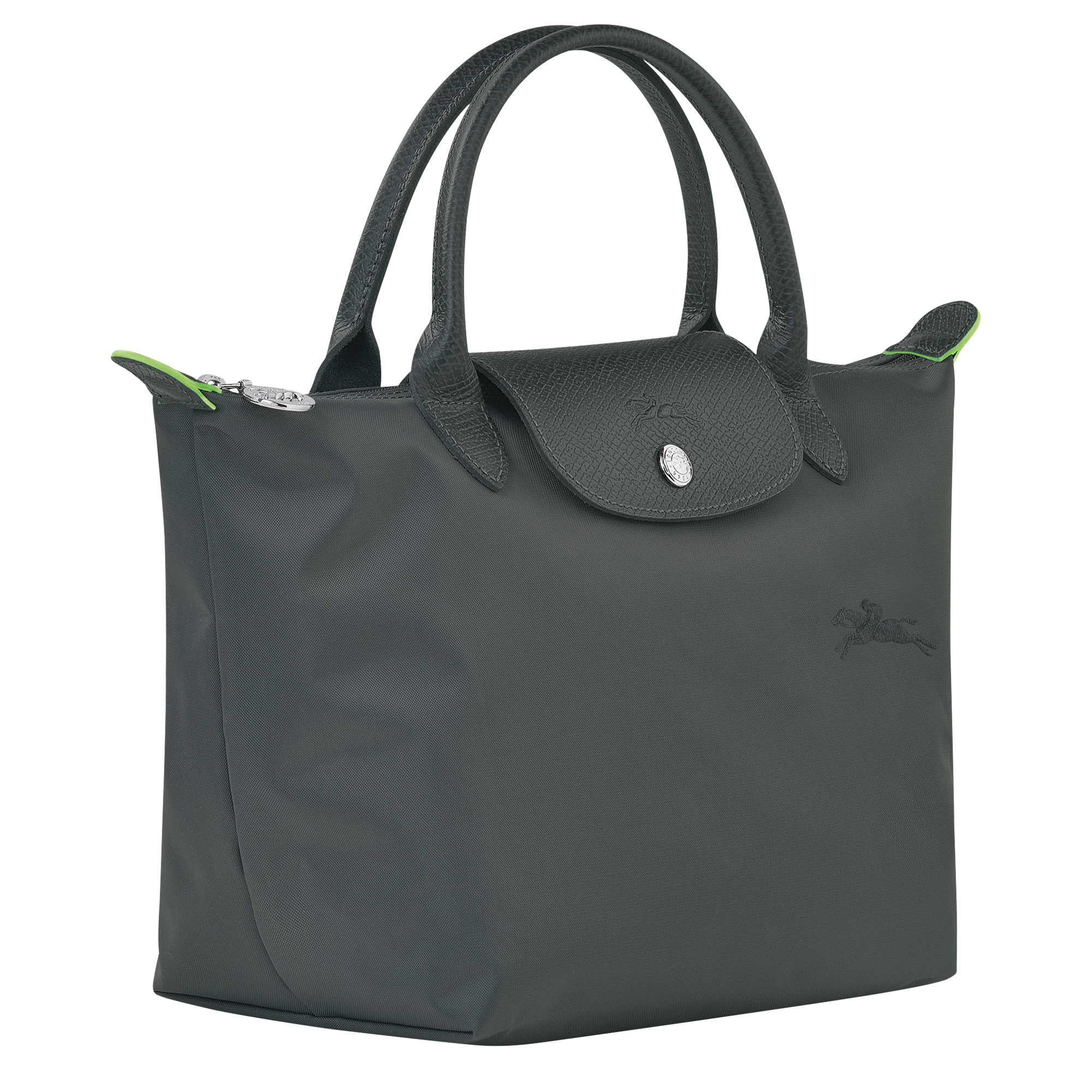 Le Pliage Green S Handbag Graphite  - Recycled Canvas