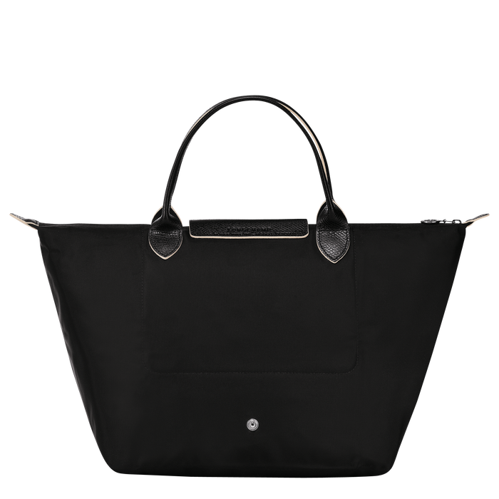 Longchamp Le Pliage Club Medium Top Handle  Bag Black-Top Handle Bag-Longchamp