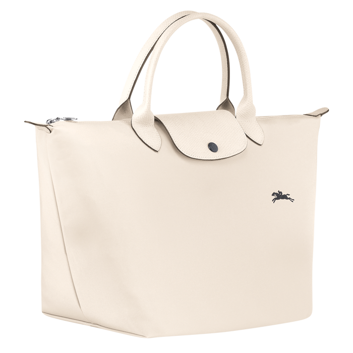 Longchamp Le Pliage Club Medium Top Handle  Bag Chalk-Top Handle Bag-Longchamp