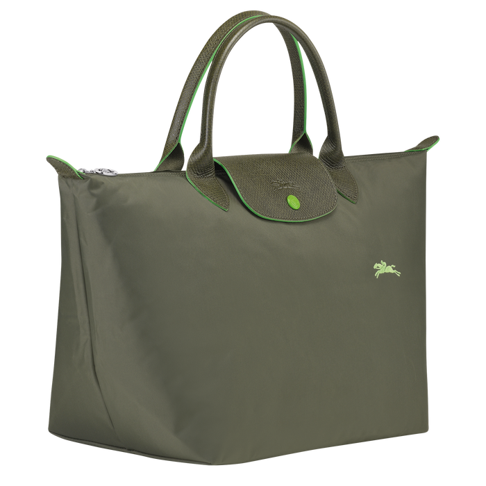 Longchamp Le Pliage Club Medium Top Handle  Bag Longchamp Green-Top Handle Bag-Longchamp