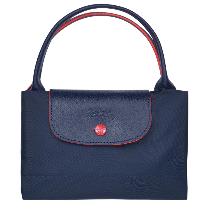 Longchamp Le Pliage Club Medium Top Handle  Bag Navy-Top Handle Bag-Longchamp