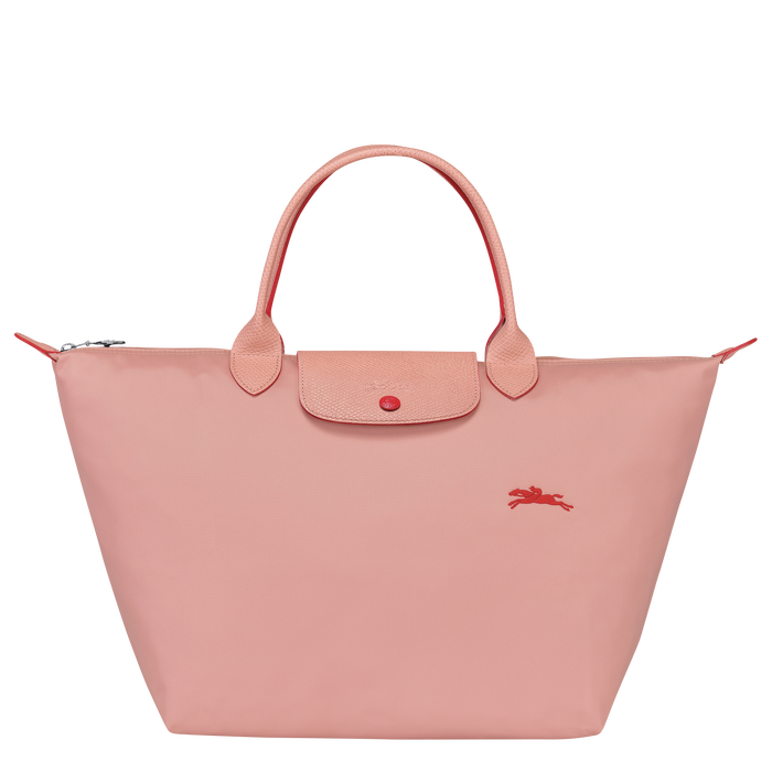 Longchamp Le Pliage Club Medium Top Handle  Bag Pinky-Top Handle Bag-Longchamp