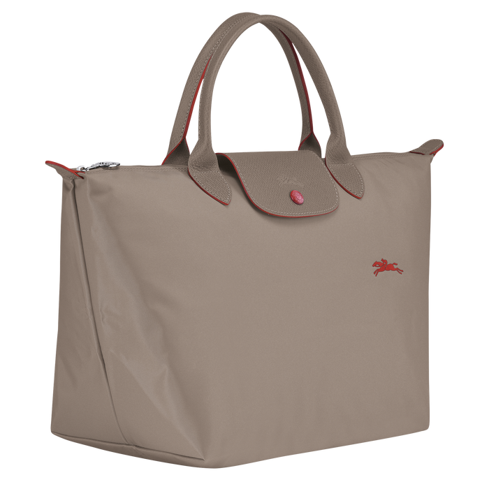 Longchamp Le Pliage Club Medium Top Handle  Bag Brown-Top Handle Bag-Longchamp