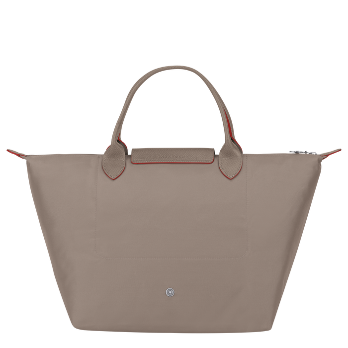 Longchamp Le Pliage Club Medium Top Handle  Bag Brown-Top Handle Bag-Longchamp