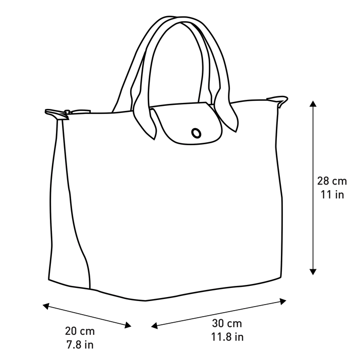 Longchamp Le Pliage Club Medium Top Handle  Bag Plum-Top Handle Bag-Longchamp