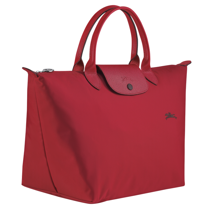 Longchamp Le Pliage Club Medium Top Handle  Bag Red-Top Handle Bag-Longchamp