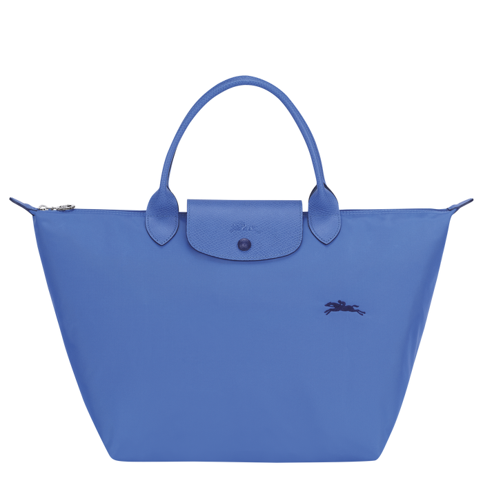 Longchamp Le Pliage Club Medium Top Handle  Bag Blue-Top Handle Bag-Longchamp