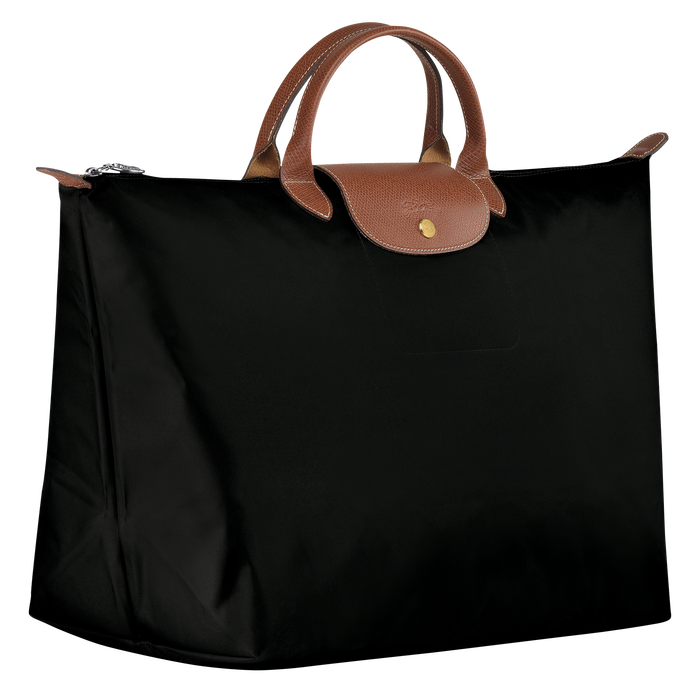 Longchamp  Le Pliage  Large Travel Bag  Black-Travel Bag-Longchamp