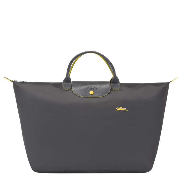 Longchamp  Le Pliage Club Large Travel Bag Gun Metal-Travel Bag-Longchamp