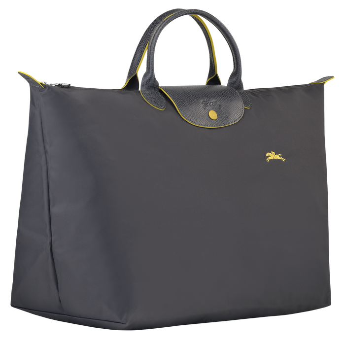 Longchamp  Le Pliage Club Large Travel Bag Gun Metal-Travel Bag-Longchamp