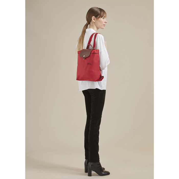 Longchamp Le Pliage Green Backpack Red-Backpack-Longchamp