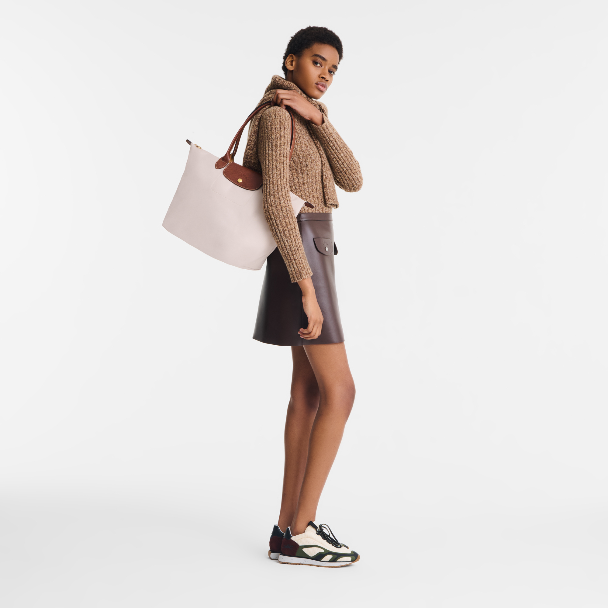 Le Pliage Original L Tote Bag Paper - Recycled Canvas