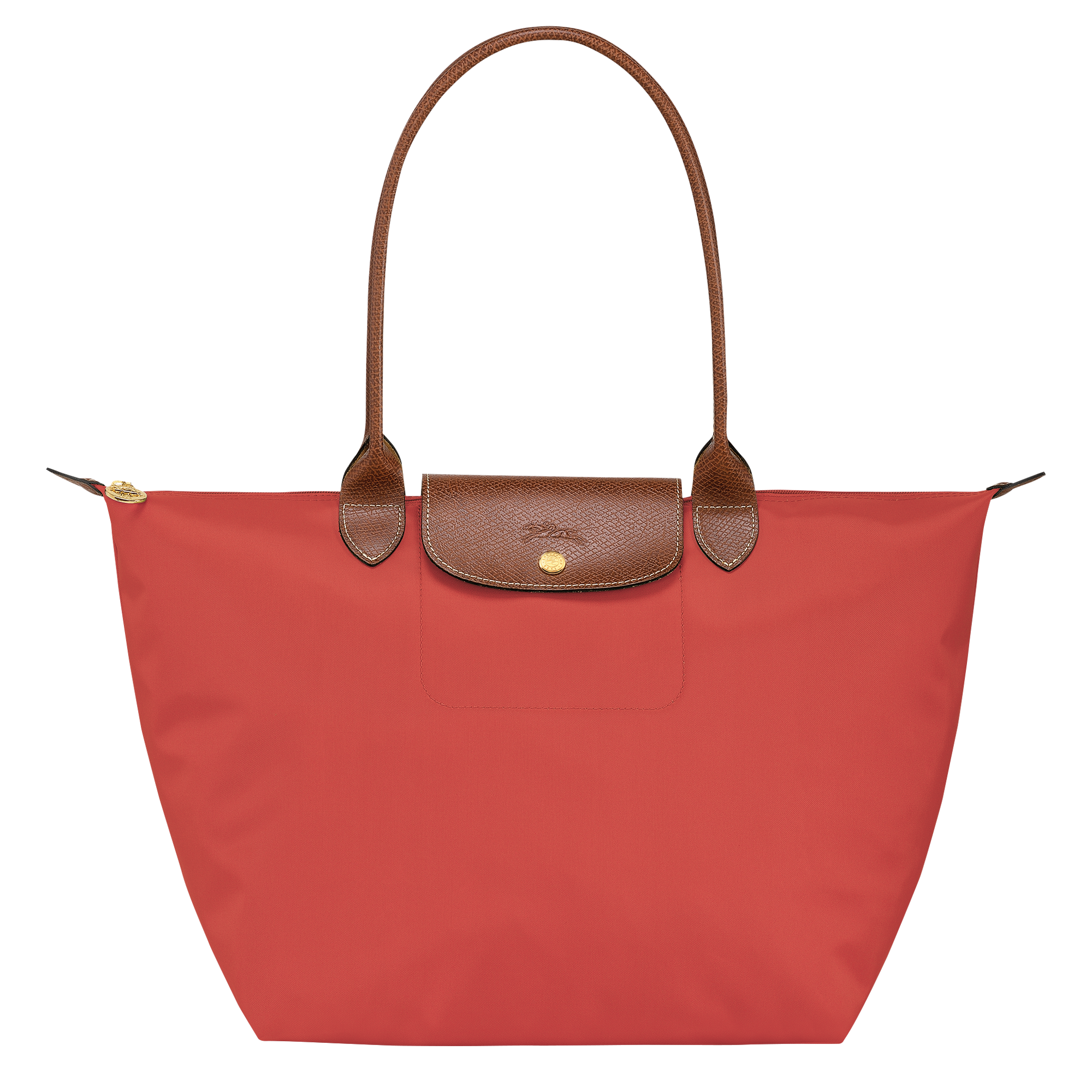 Le Pliage Original L Tote Bag Tomato - Recycled Canvas