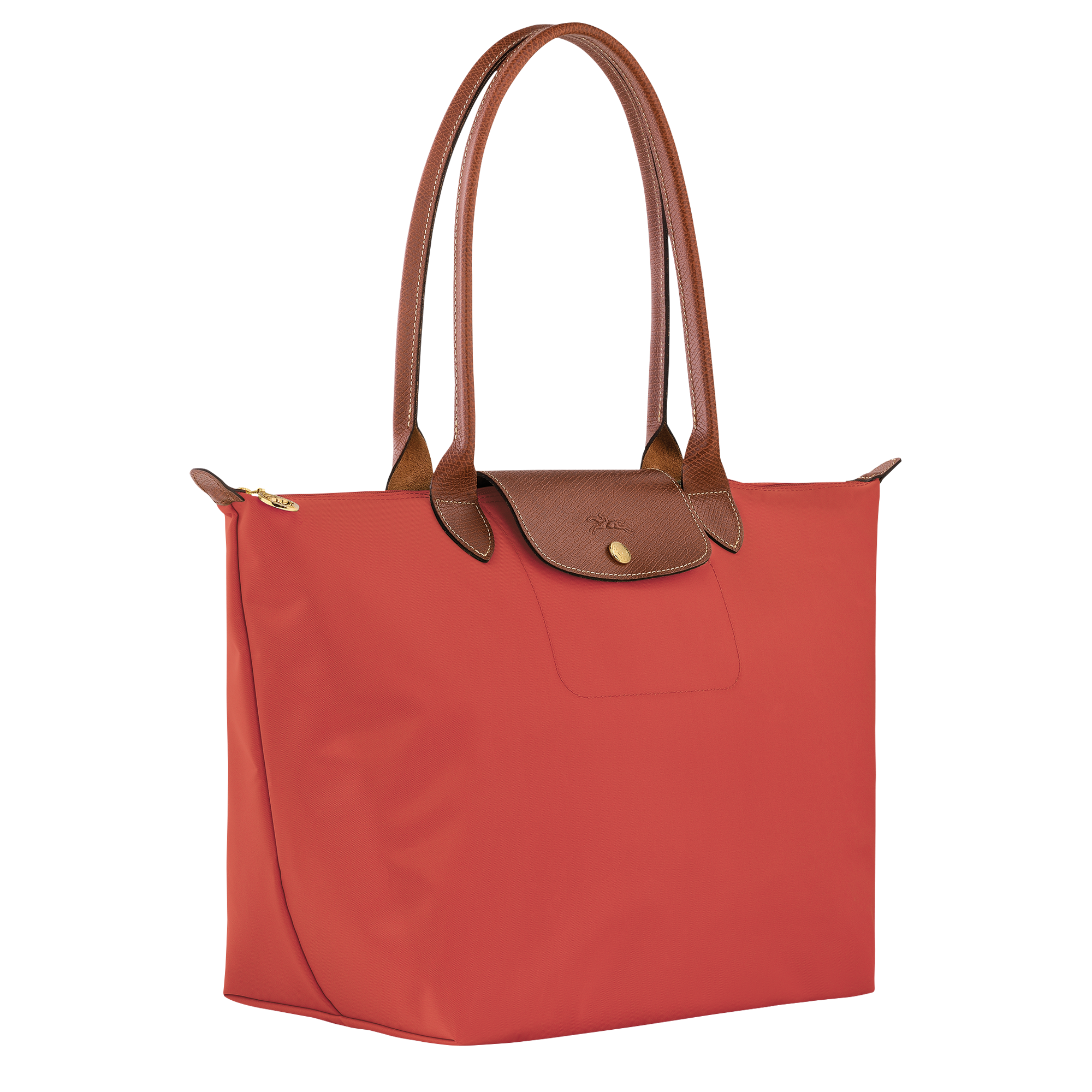 Le Pliage Original L Tote Bag Tomato - Recycled Canvas