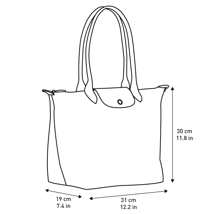 Longchamp Le Pliage Club Large Shoulder Bag Red-Tote Bags-Longchamp