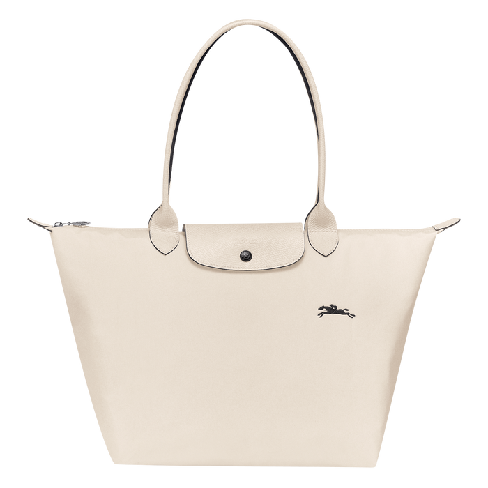 Longchamp Le Pliage Club Large Shoulder Bag Chalk-Tote Bags-Longchamp