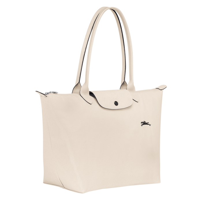 Longchamp Le Pliage Club Large Shoulder Bag Chalk-Tote Bags-Longchamp