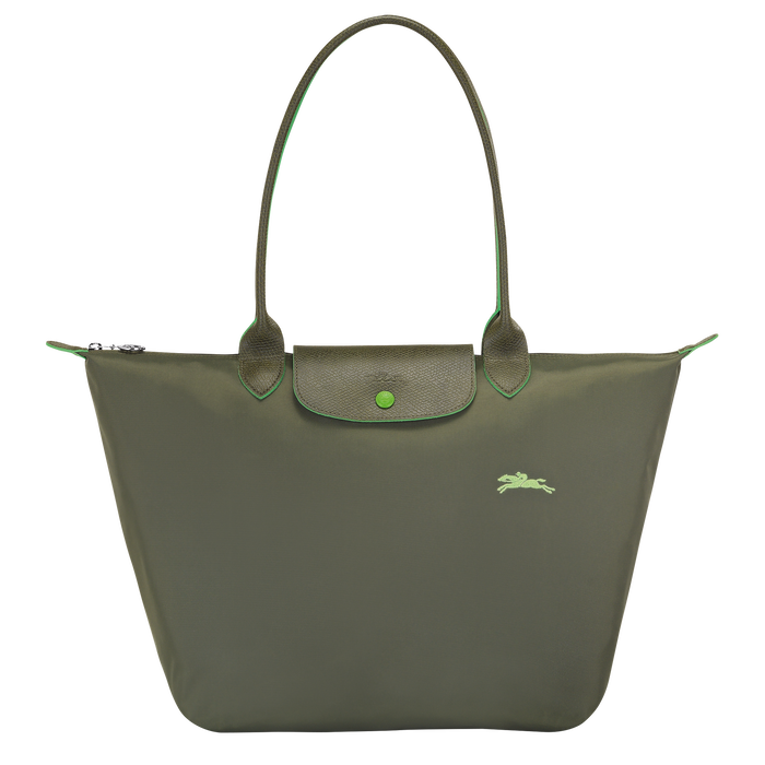 Longchamp Le Pliage Club Large Shoulder Bag Longchamp Green-Tote Bags-Longchamp