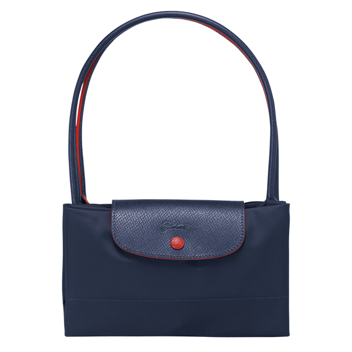 Longchamp Le Pliage Club Large Shoulder Bag Navy-Tote Bags-Longchamp