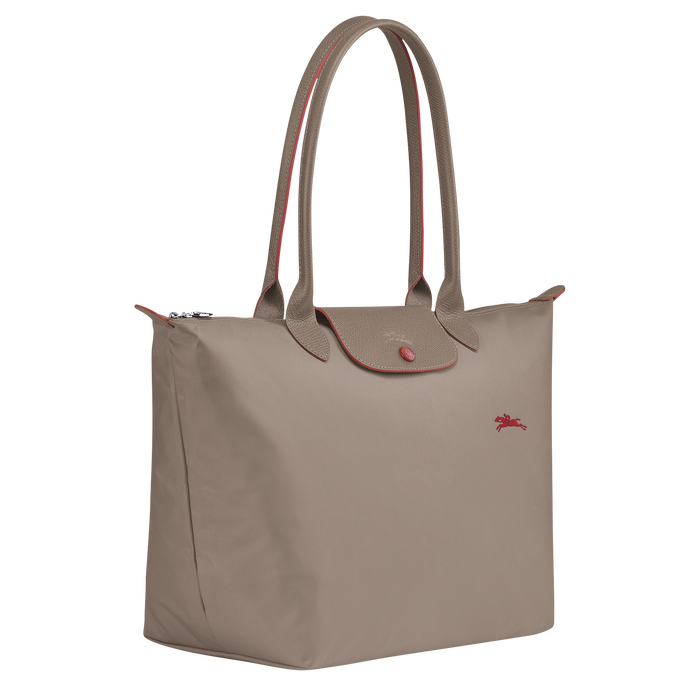 Longchamp Le Pliage Club Large Shoulder Bag Brown-Tote Bags-Longchamp