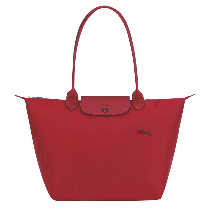 Longchamp Le Pliage Club Large Shoulder Bag Red-Tote Bags-Longchamp