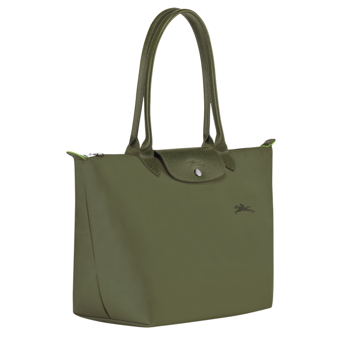 Longchamp Green Le Pliage Original Small Tote Shoulder Bag Forest-Tote Bags-Longchamp